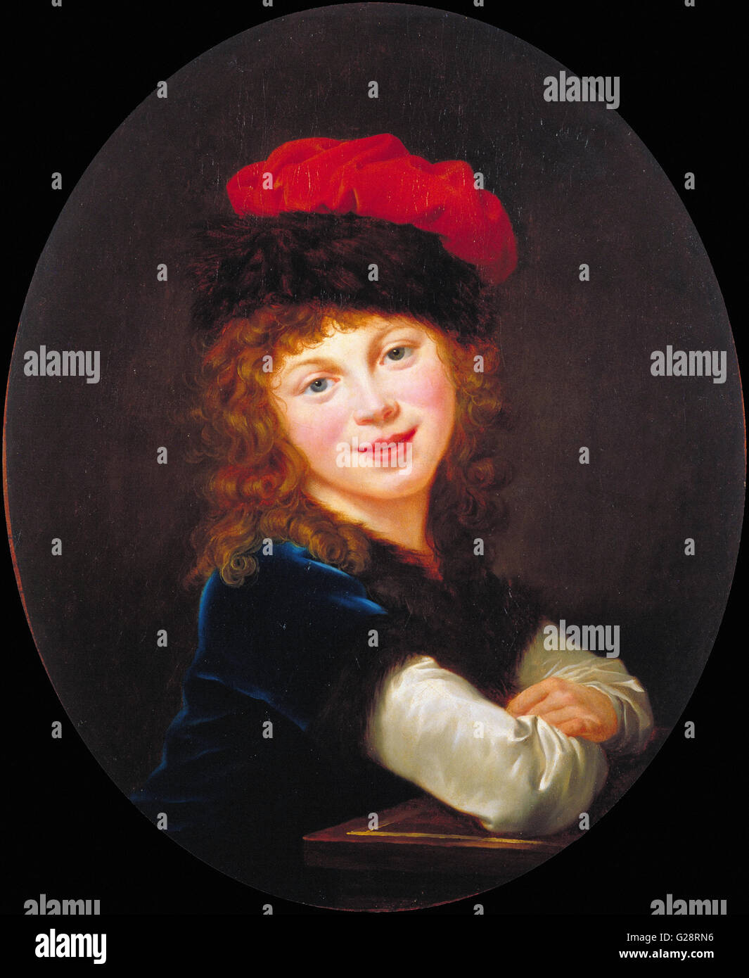 Louise-Élisabeth Vigée-LeBrun - Portrait eines Mädchens - MNAC - Barcelona Stockfoto