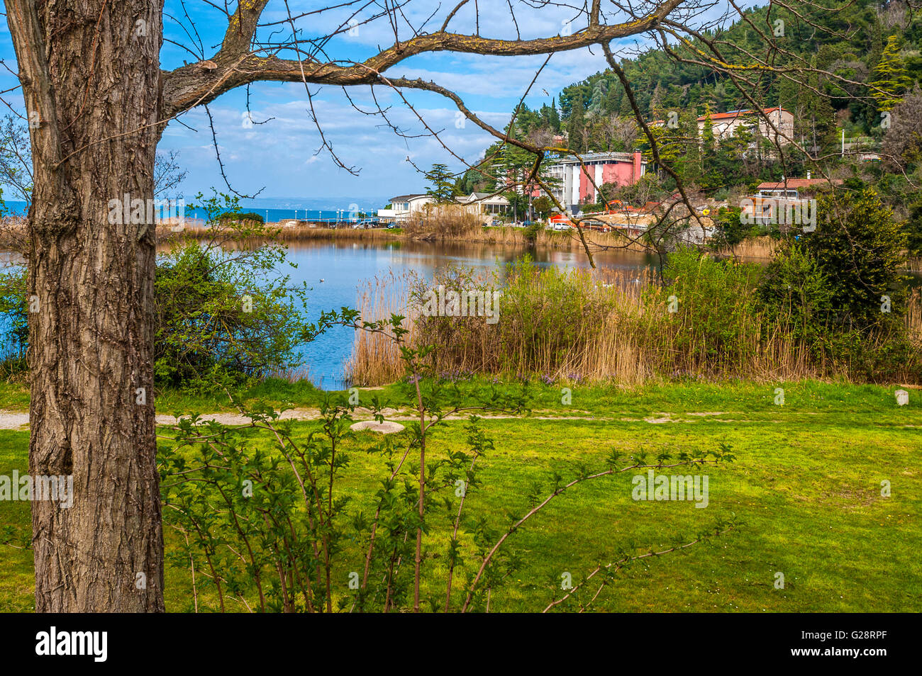 Slowenien-Küste und Karst - Fiesa - Portoroz See Stockfoto