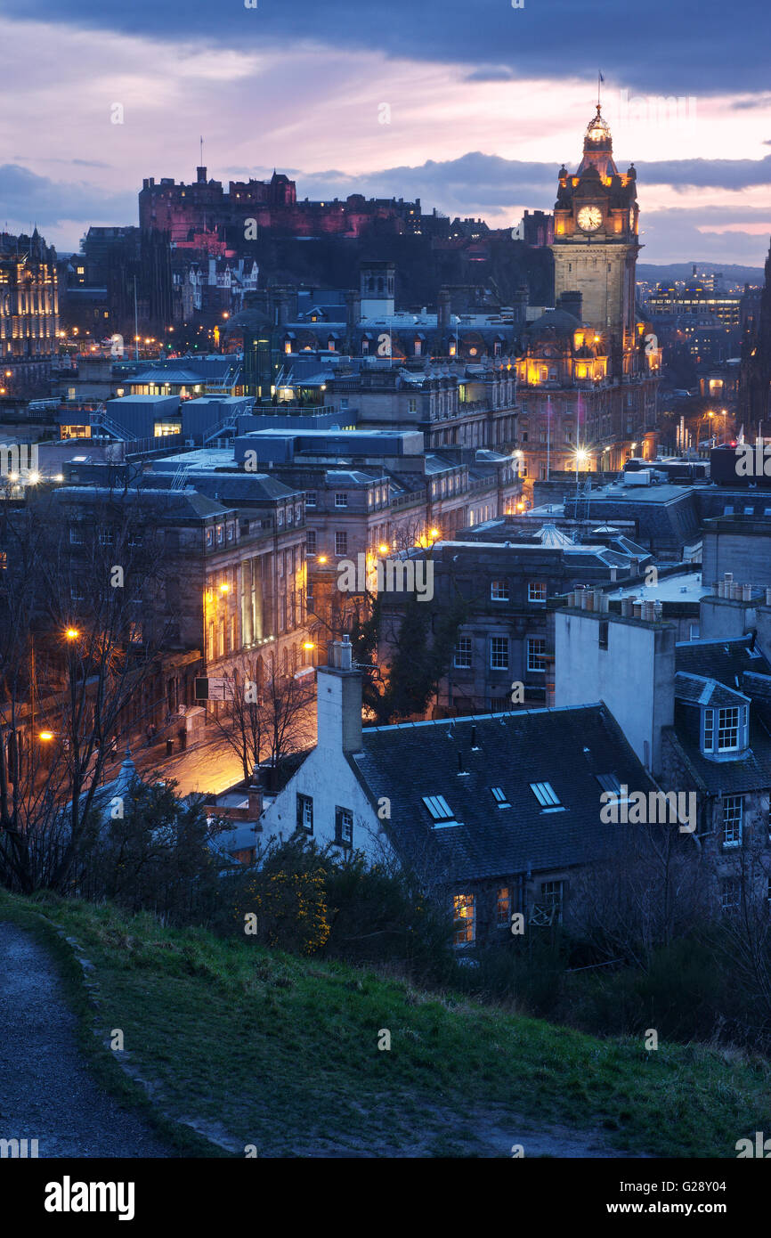 Edinburgh-Skyline vom Calton Hill Stockfoto