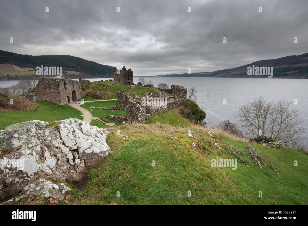 Urquhart Castle, Loch Ness, Schottland Stockfoto