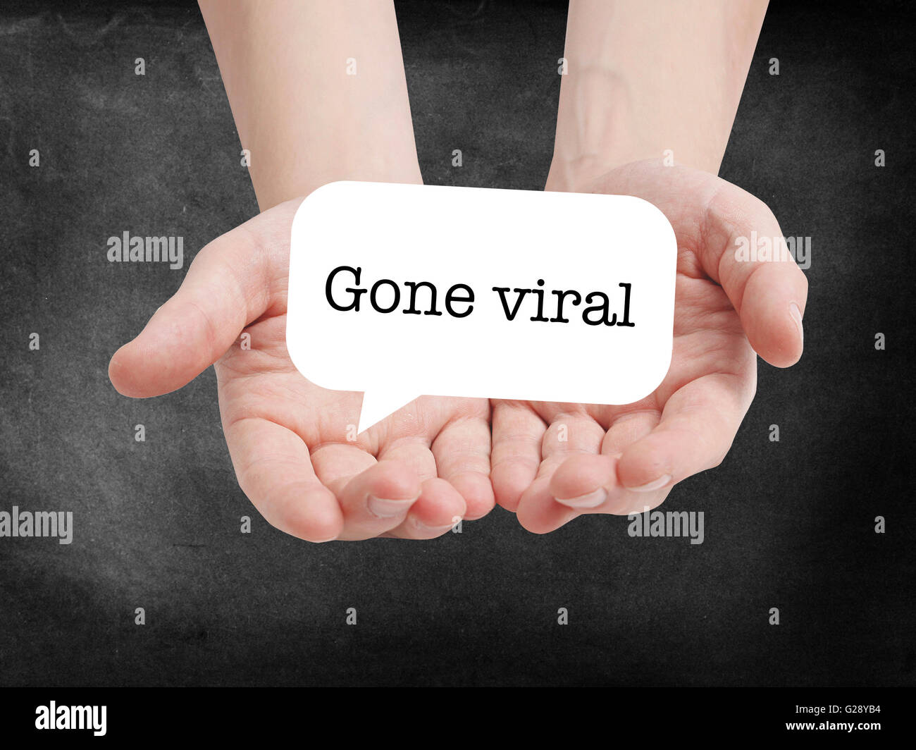Gegangen virale geschrieben auf eine speechbubble Stockfoto