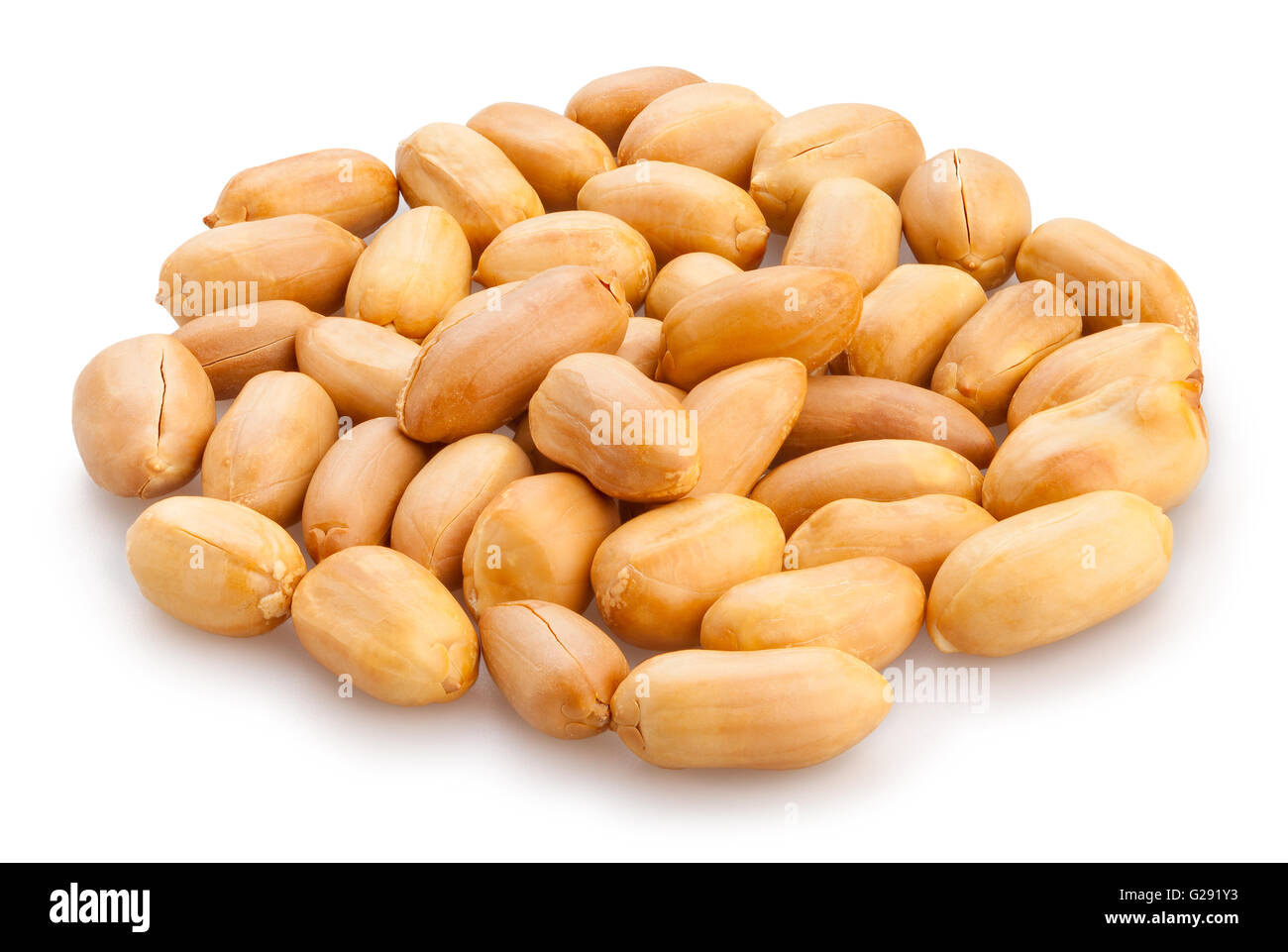 Erdnüsse, isoliert Stockfoto