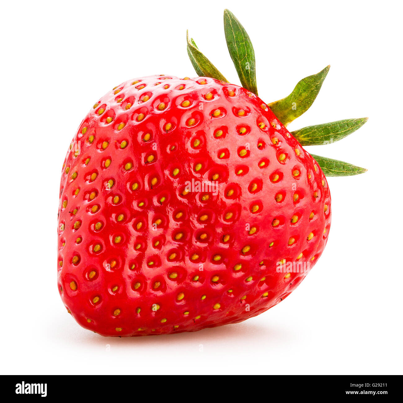 Erdbeere isoliert Stockfoto