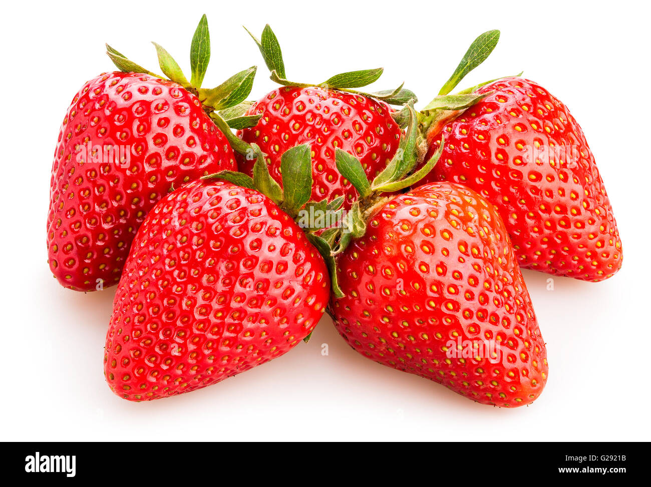 Erdbeere isoliert Stockfoto