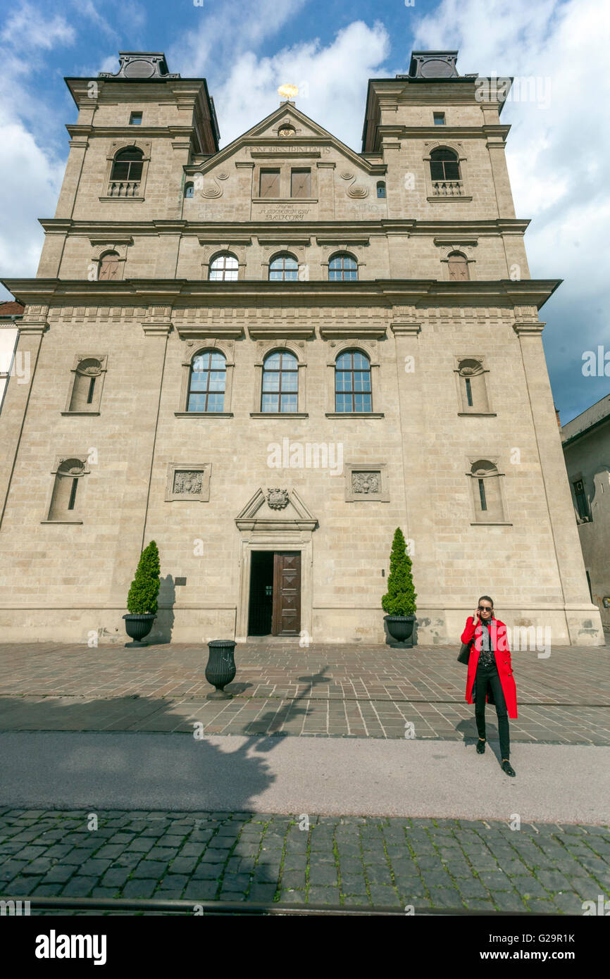 Kirche am Main Square, Hlavna Street, Old Town, Kosice, Slowakei, Europa Stockfoto
