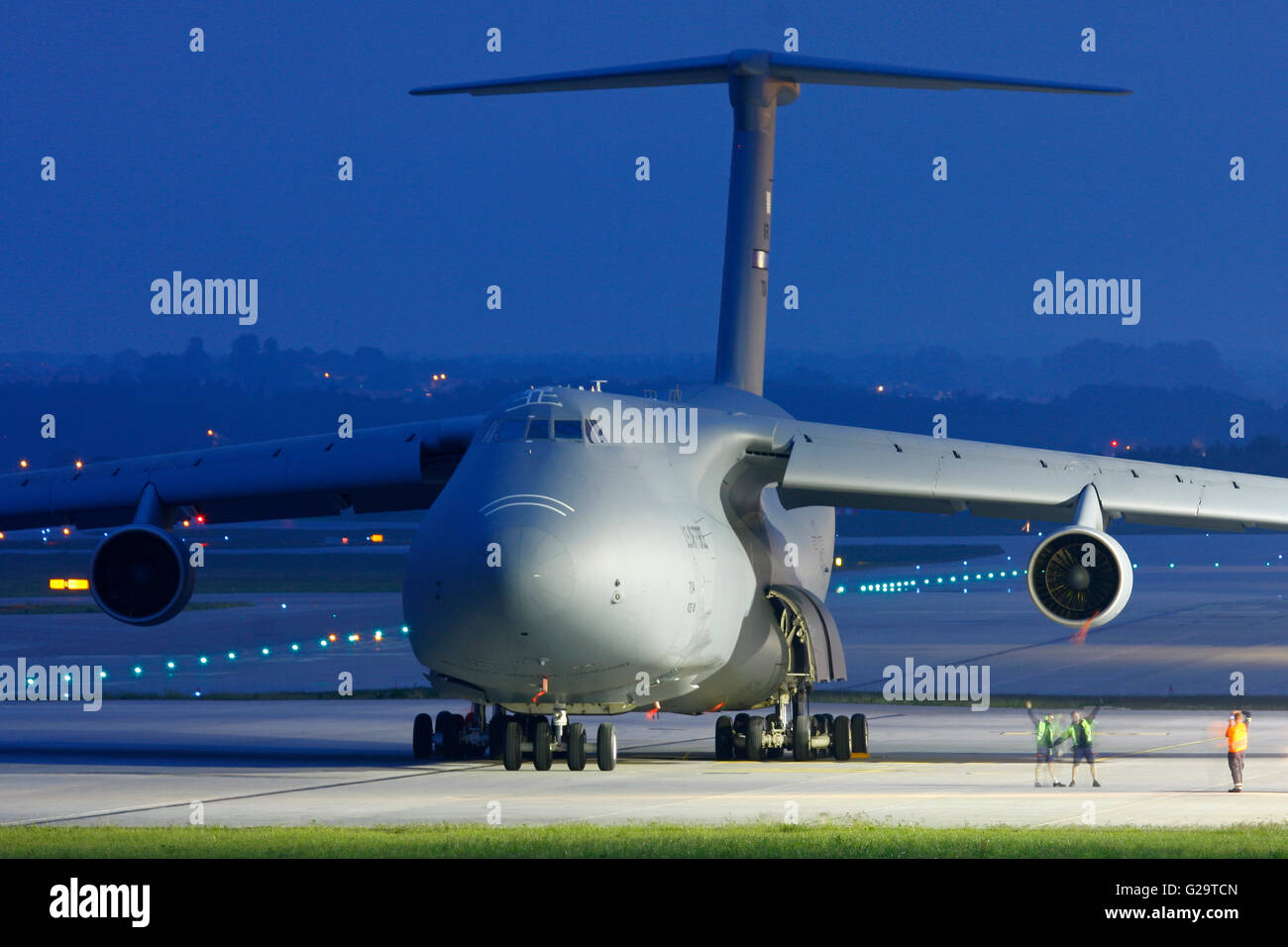 Militärisches Transportflugzeug - Air Force C5 Galaxy Stockfoto