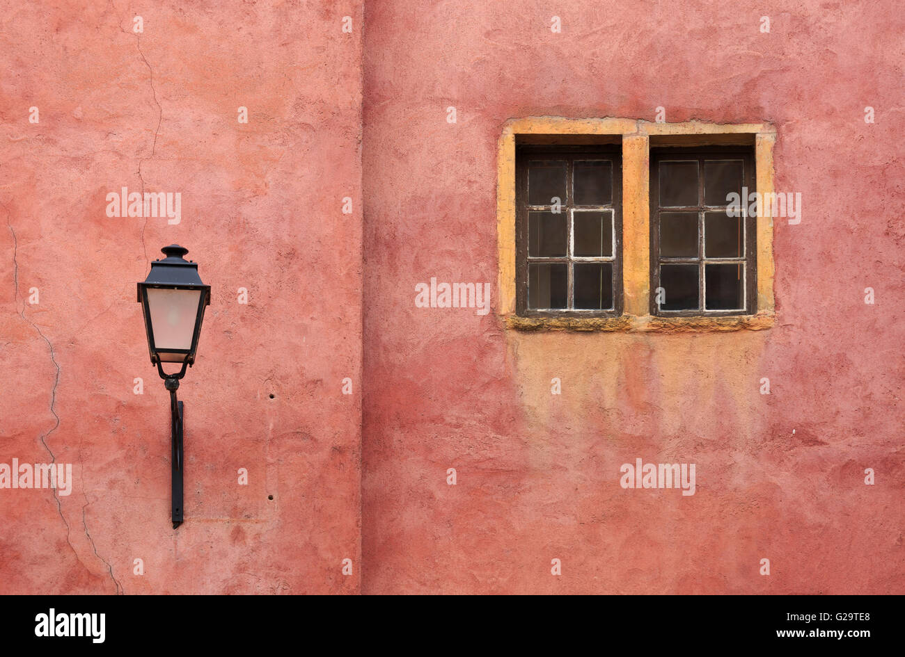 Bunt, alte Gebäude in Vieux-Lyon, die Altstadt von Lyon, Frankreich. Stockfoto