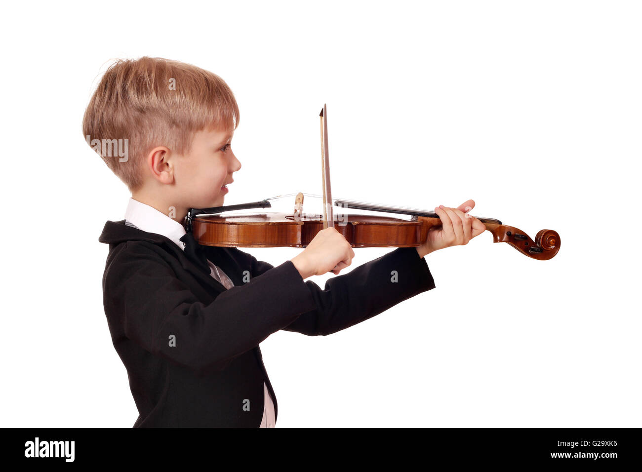 junge kleine Geiger Stockfoto