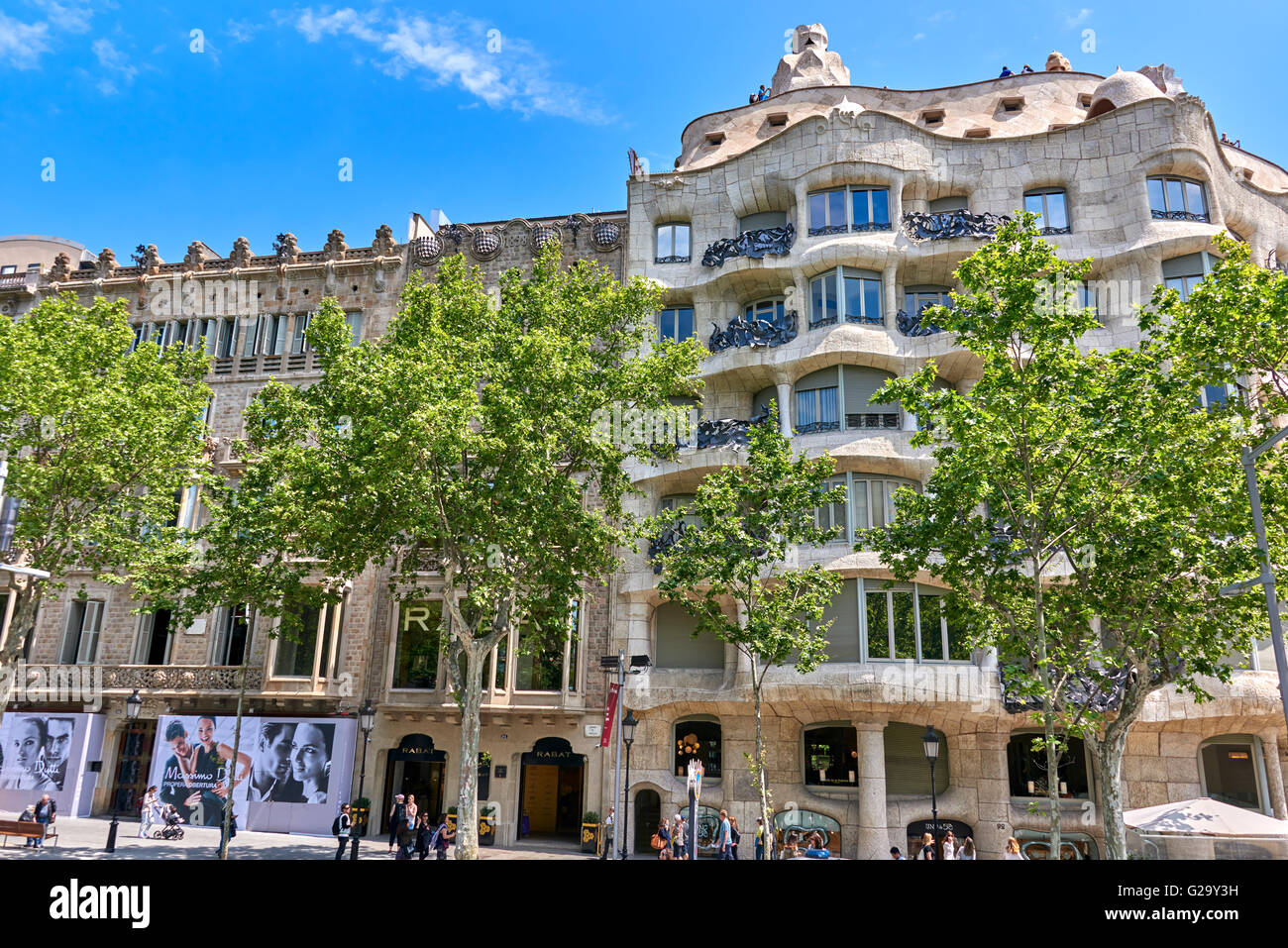 Casa Milà, ist eine modernistischen Gebäude in Barcelona, Katalonien, Spanien Stockfoto