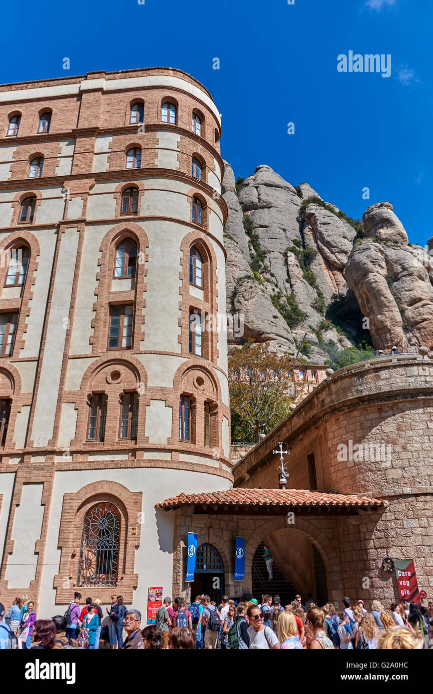 Montserrat ist ein Multi-spitzer Berg in der Nähe der Stadt Barcelona, Katalonien, Spanien Stockfoto