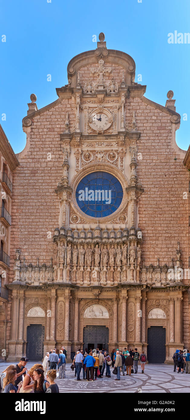 Montserrat ist ein Multi-spitzer Berg in der Nähe der Stadt Barcelona, Katalonien, Spanien Stockfoto