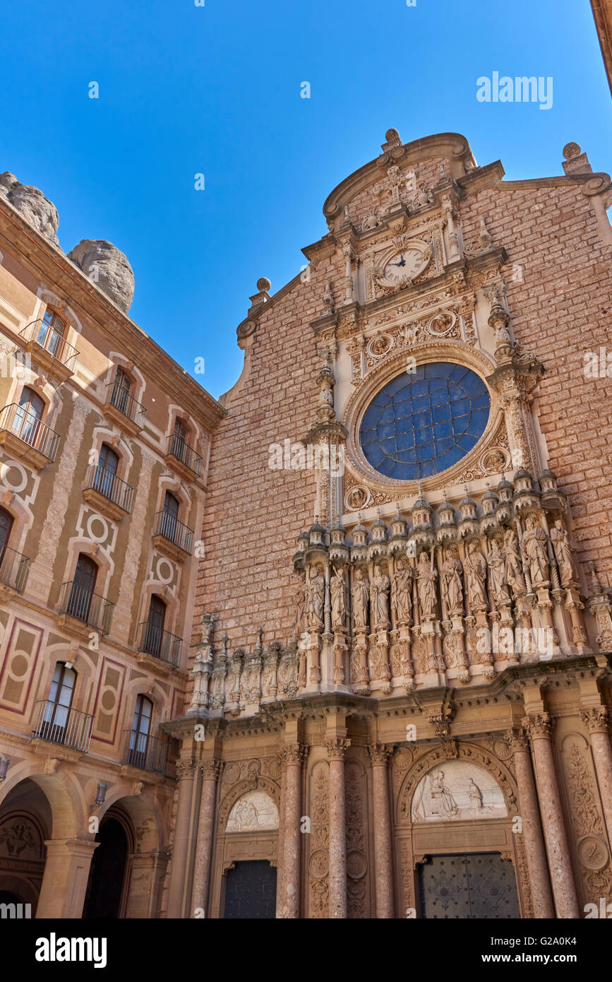 Montserrat ist ein Multi-spitzer Berg in der Nähe der Stadt Barcelona, Katalonien, Spanien Stockfoto