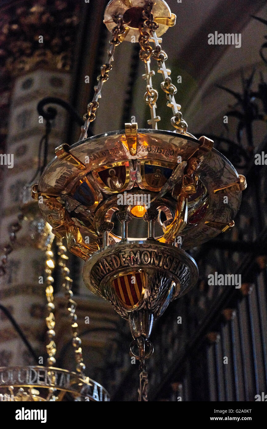 Montserrat ist ein Multi-spitzer Berg in der Nähe der Stadt Barcelona, Katalonien, Spanien Stockfoto