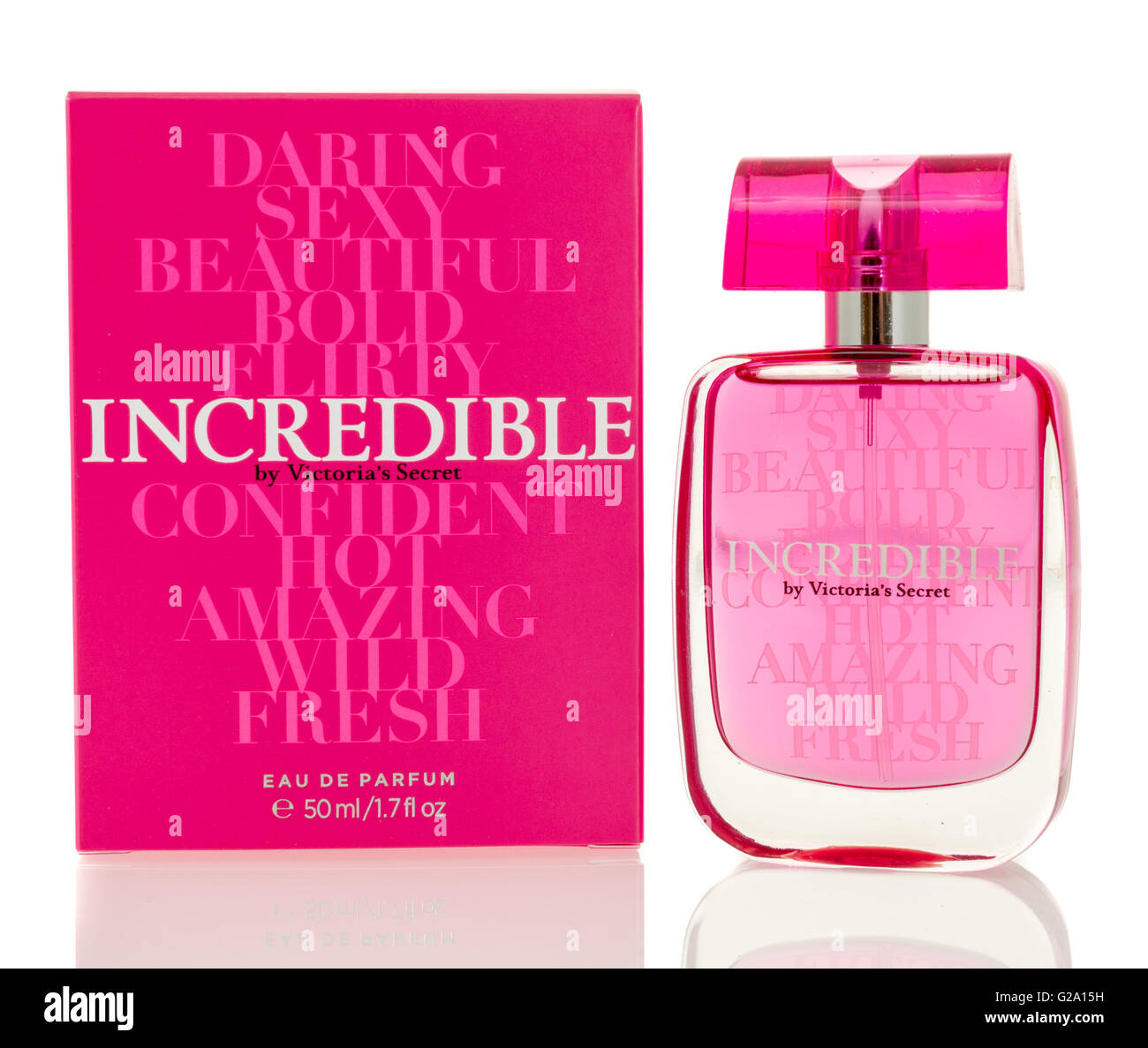 Winneconne, Wisconsin - 26. Mai 2016: Flasche von Victorias Secret Parfüm auf einem isolierten Hintergrund Stockfoto