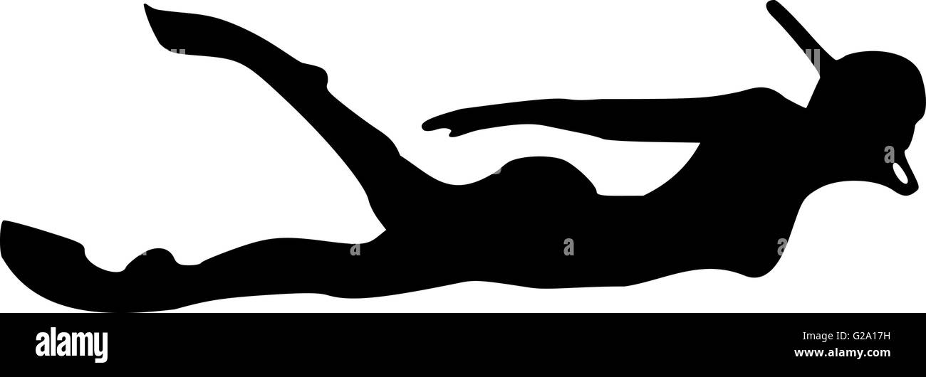 Schnorchel Frau Stock Vektor