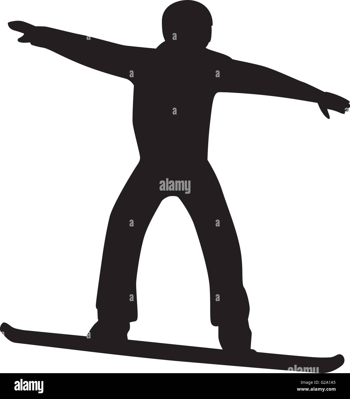 Snowboarder fahren Stock Vektor