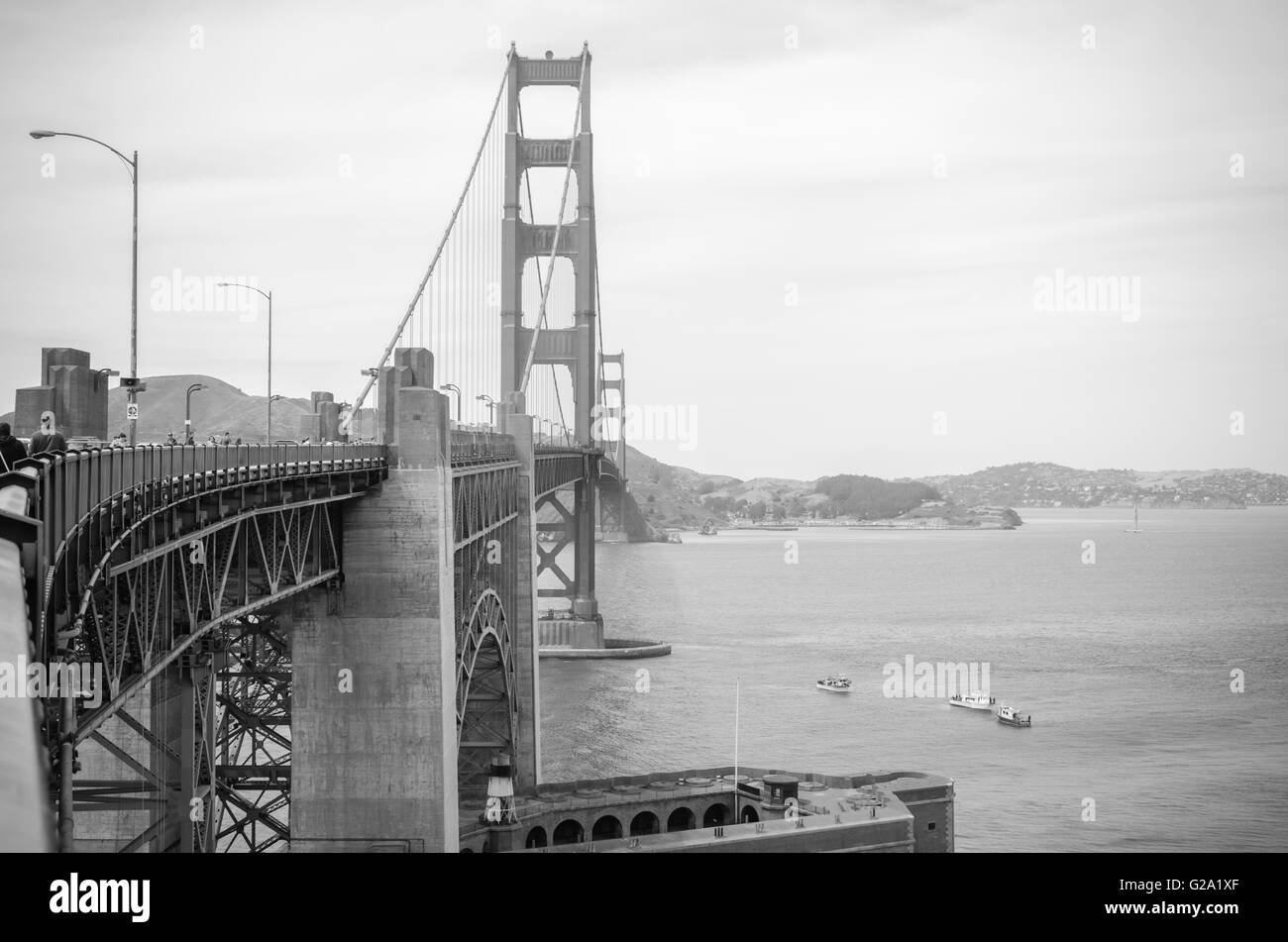 San Francisco, CA, EUA - 1. Juli 2015: Golden Gate Bridge, San Francisco, Kalifornien, USA. Stockfoto