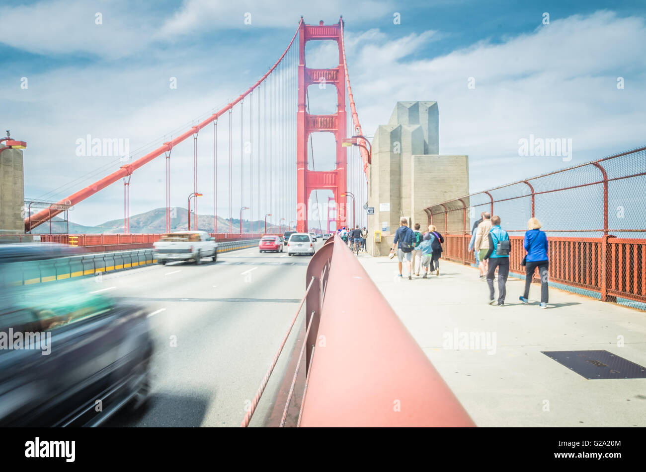 San Francisco, CA, EUA - 1. Juli 2015: Golden Gate Bridge, San Francisco, Kalifornien, USA. Stockfoto