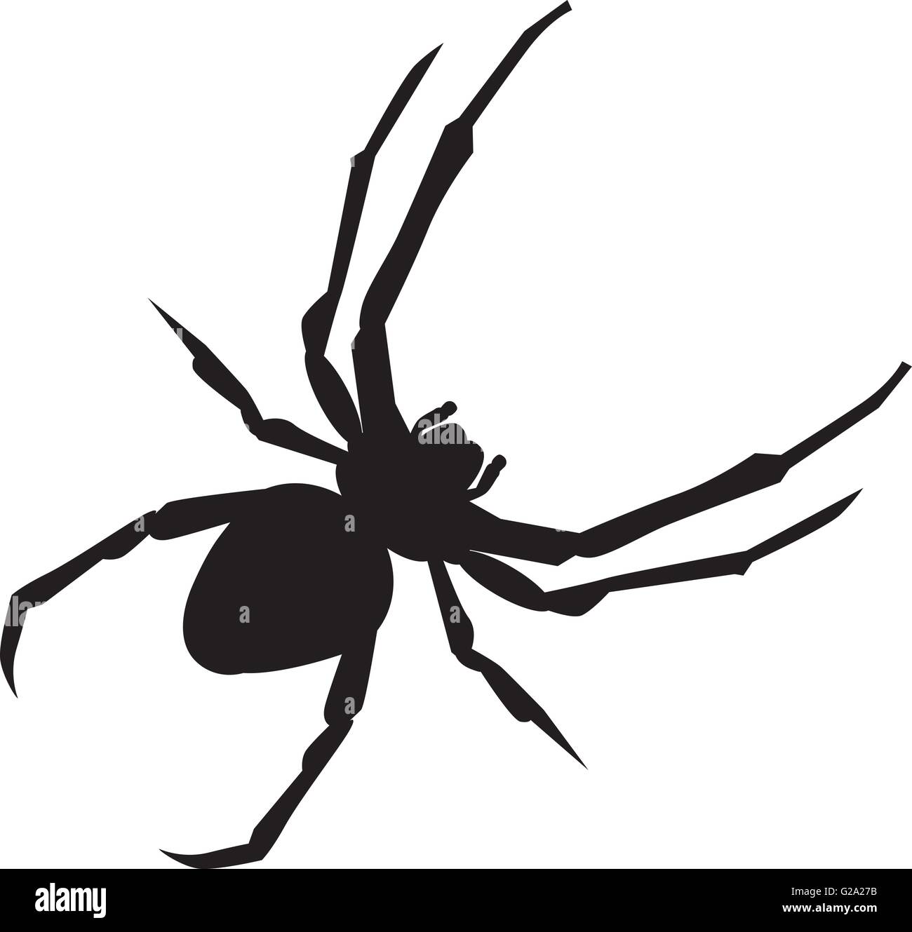 Spinne realistische silhouette Stock Vektor