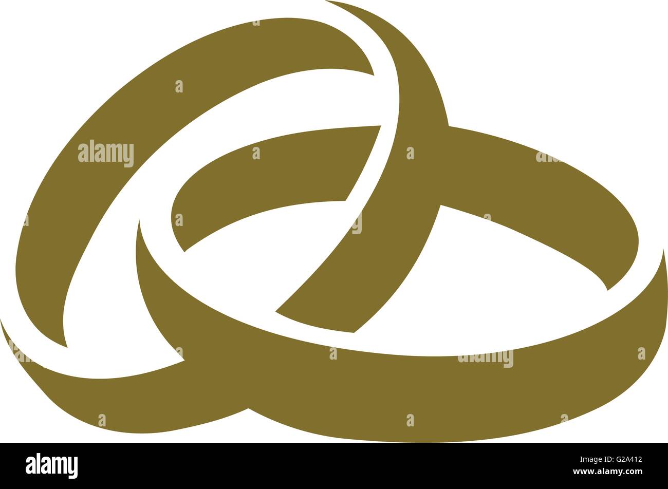 Symbol Der Goldenen Hochzeit Ringe Stock Vektorgrafik Alamy