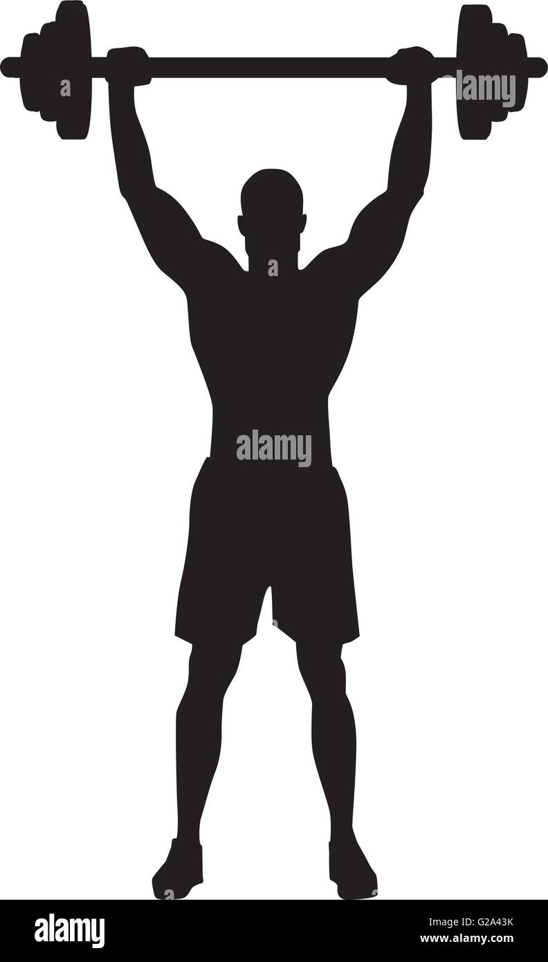 Gewichtheben Bodybuilder Silhouette Stock Vektorgrafik Alamy