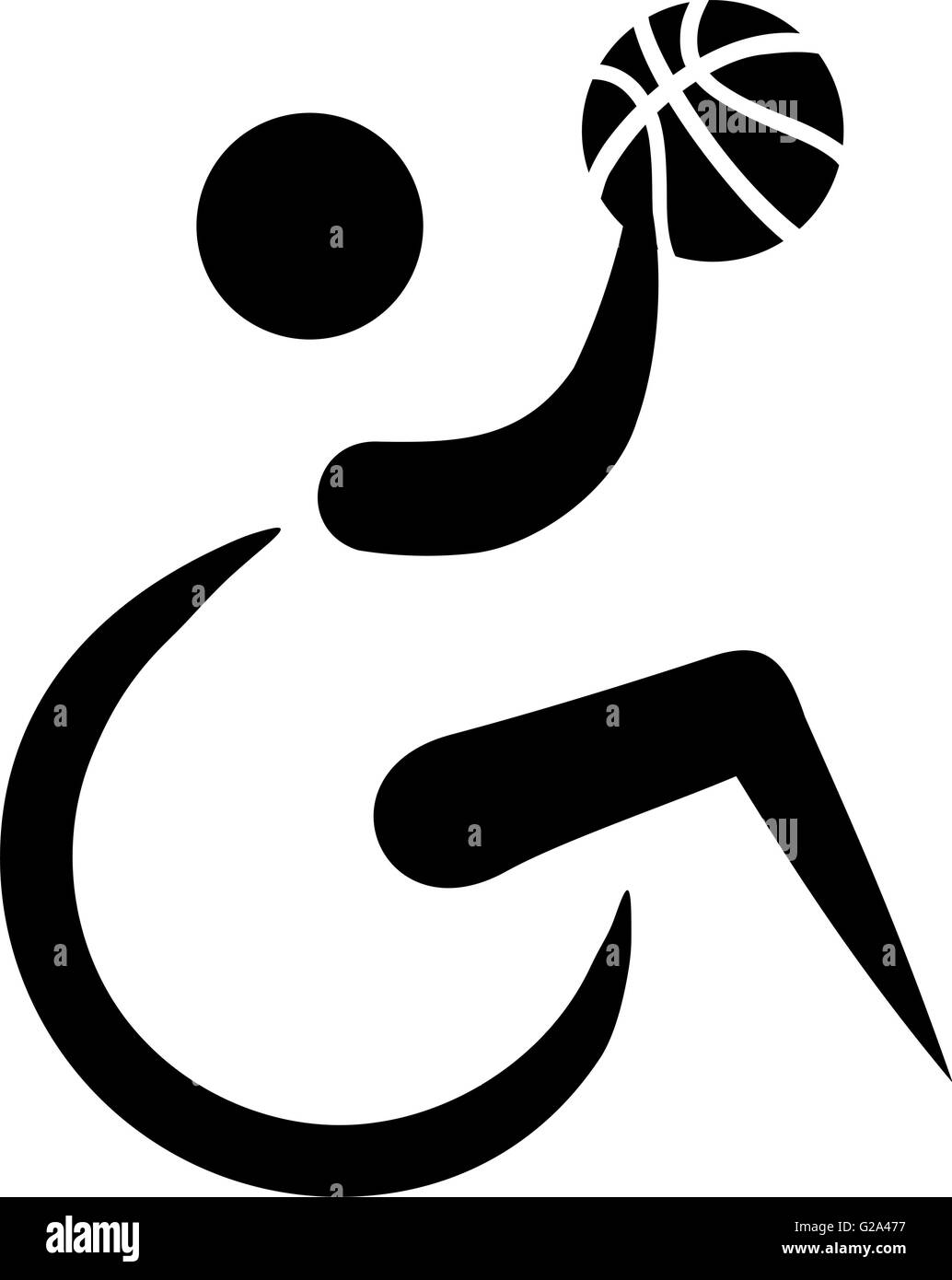 Rollstuhl basketball piktogramm SchwarzweißStockfotos und bilder Alamy