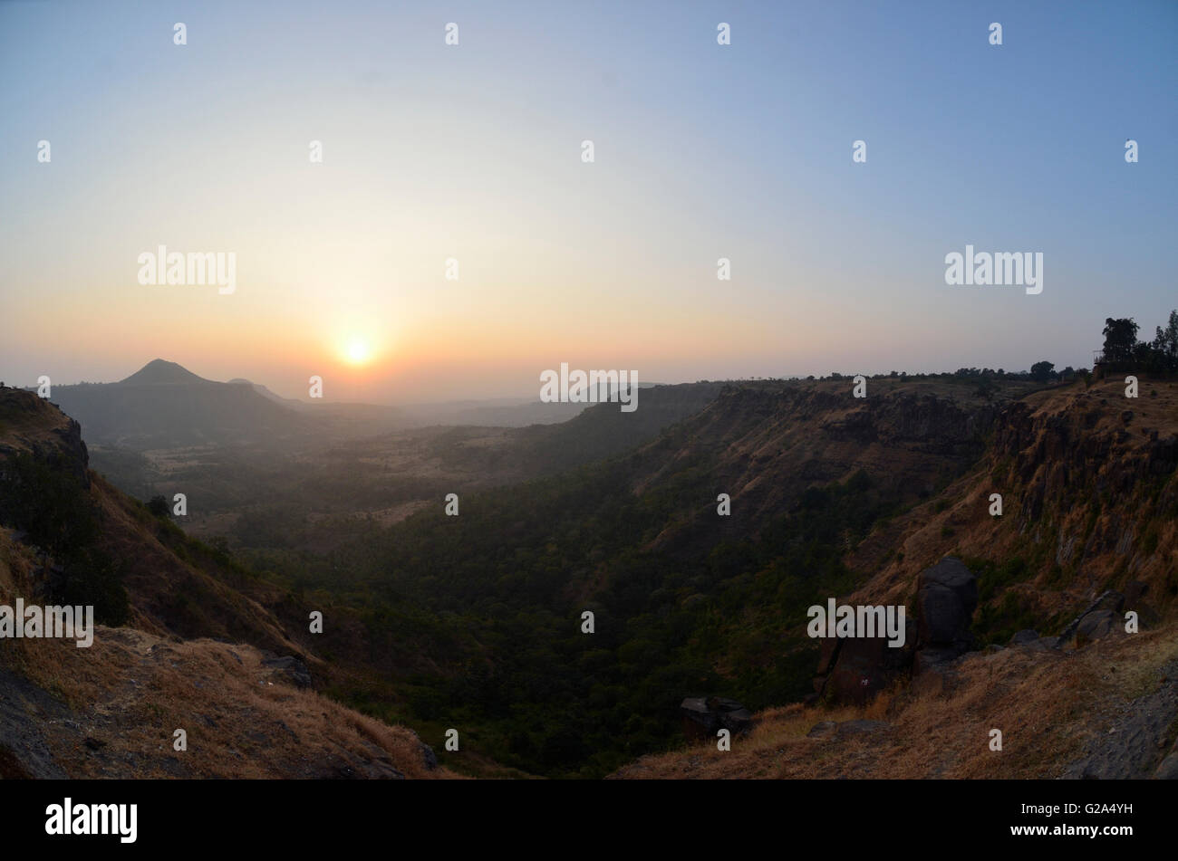 Sunset Point, Mandu, in der Nähe von Indore, Madhya Pradesh, Indien Stockfoto