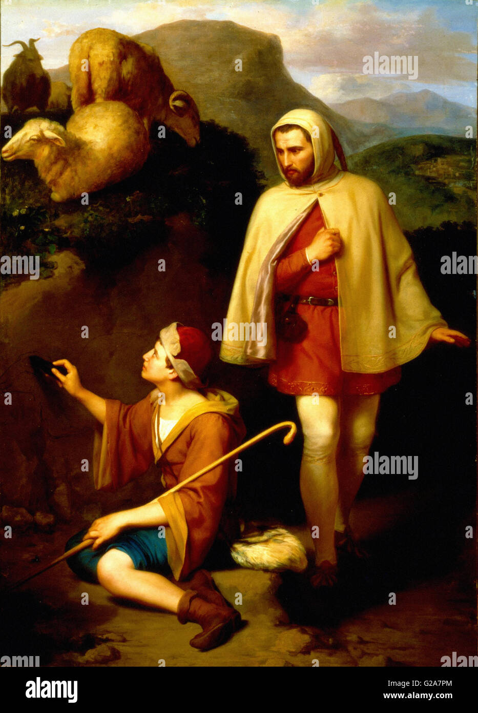 José María Obregón - Giotto und Cimabue - Museo Nacional de Arte de Mexico Stockfoto