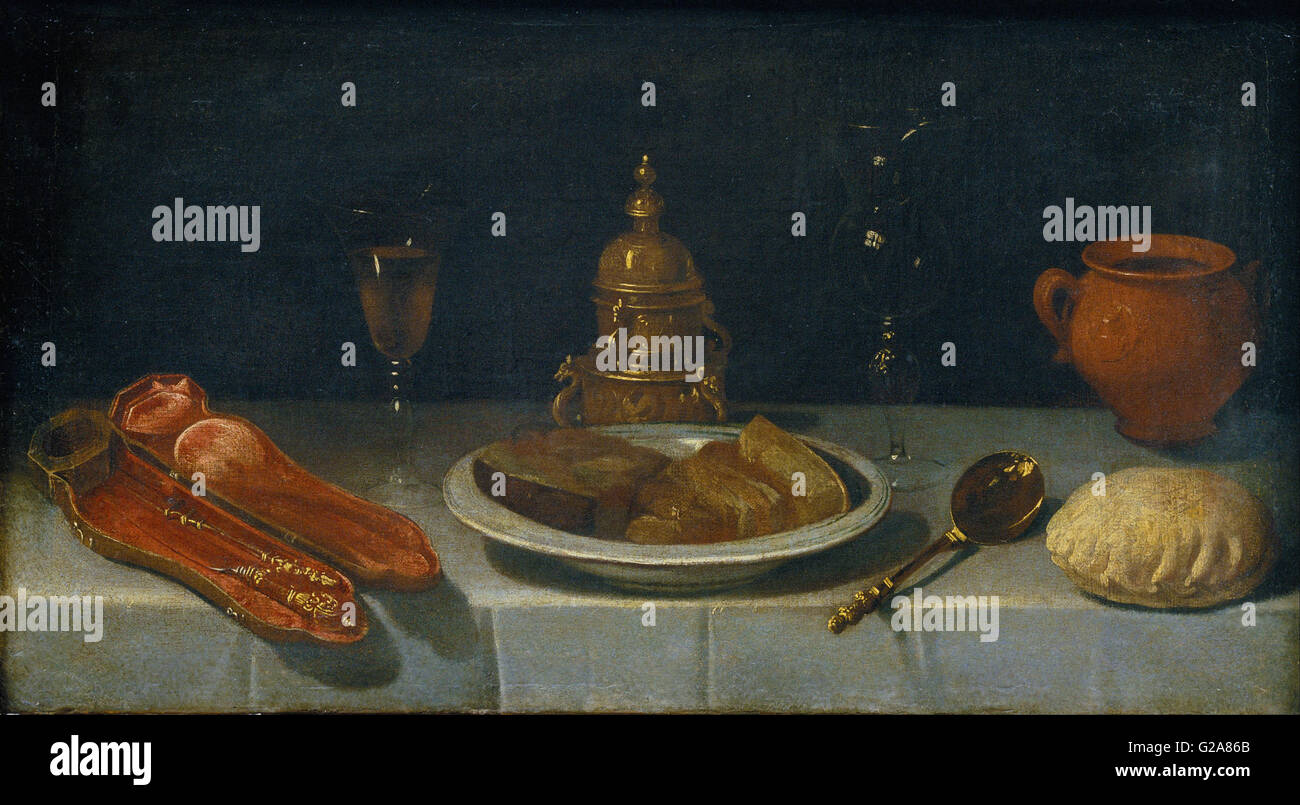 Juan van der Hamen y León - Stillleben und legte Tabelle Stockfoto