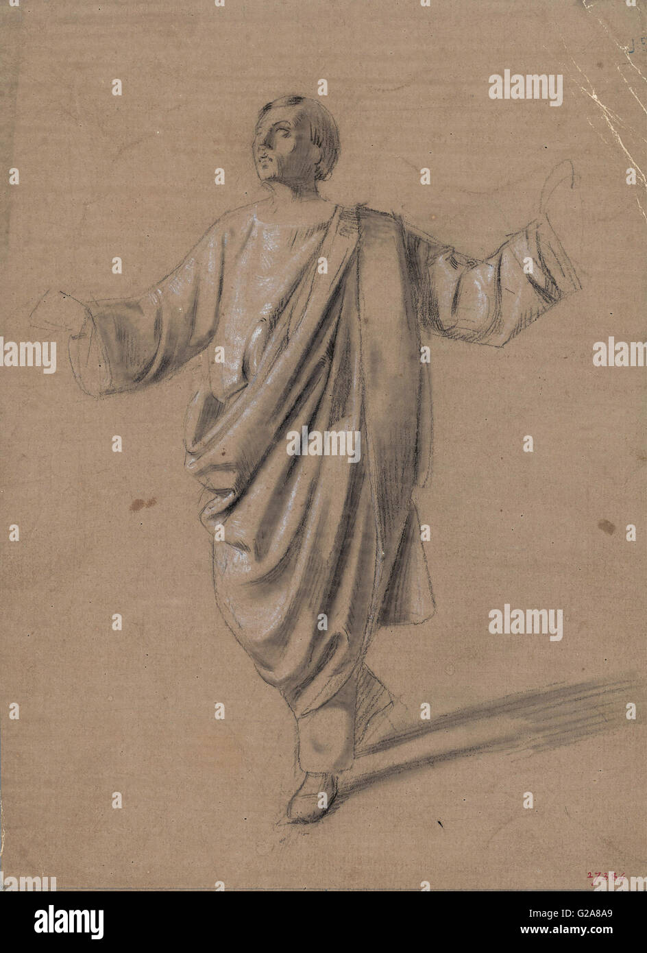 Marià Fortuny - Studium einer männlichen Figur (2) - MNAC - Barcelona Stockfoto Marià Fortuny - Studium einer männlichen Figur (2) - MNAC - Barcelona Stockfoto