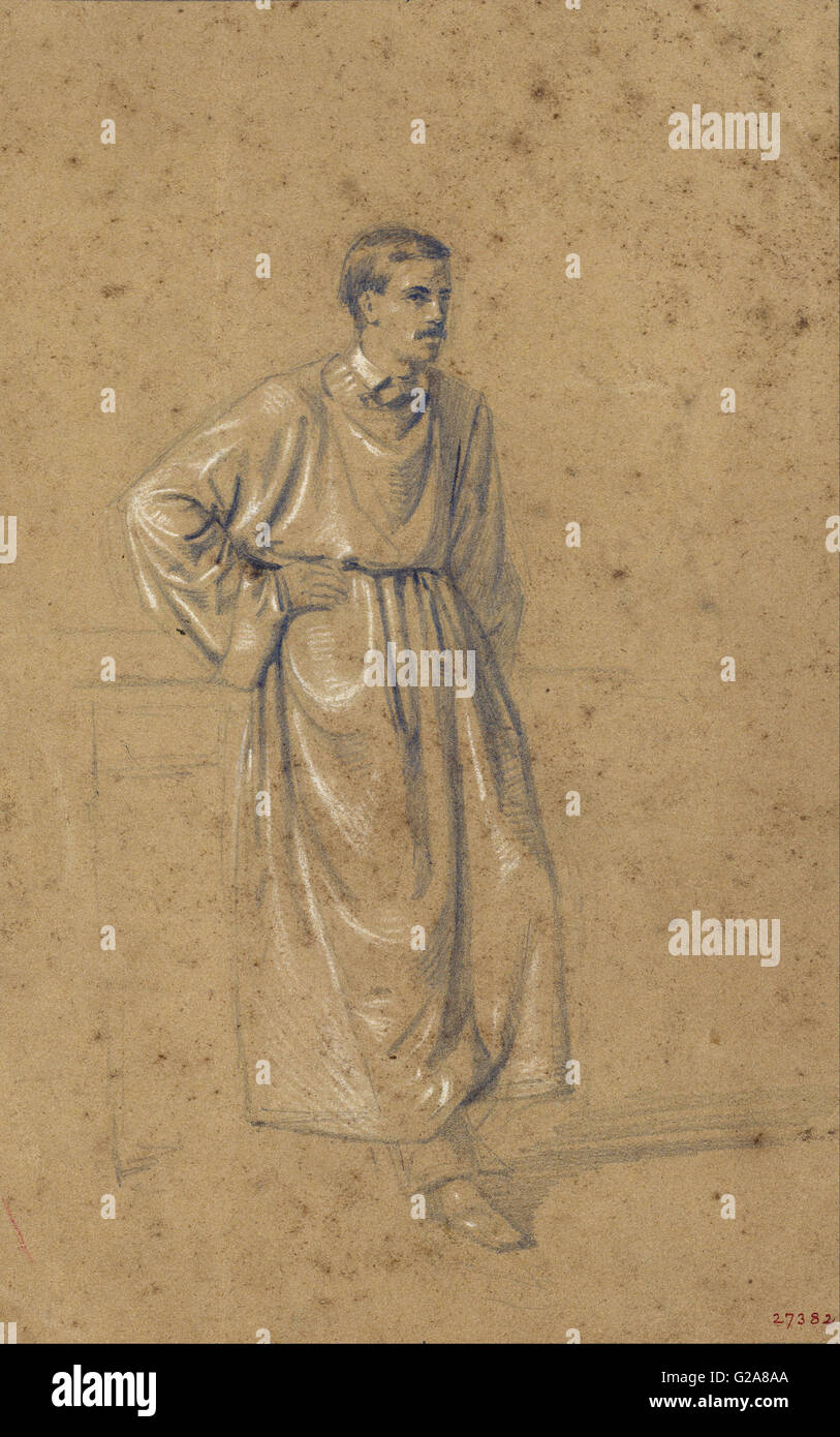 Marià Fortuny - Studium eines männlichen Figur - MNAC - Barcelona Stockfoto Marià Fortuny - Studium eines männlichen Figur - MNAC - Barcelona Stockfoto