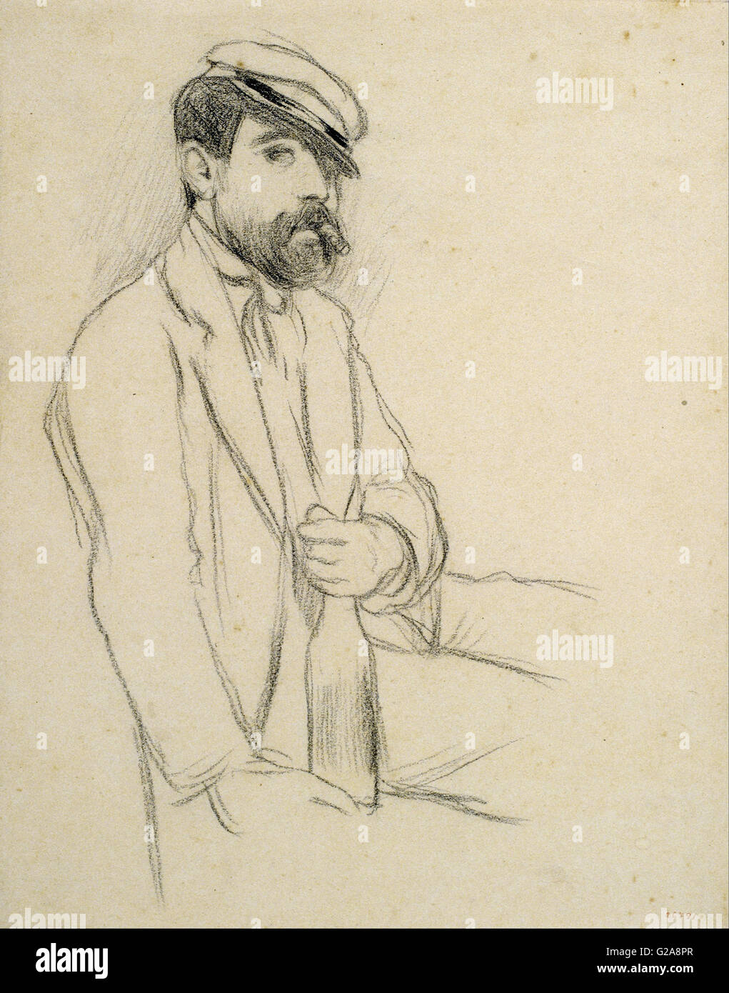 Santiago Rusiñol - Porträt eines Mannes (3) - MNAC - Barcelona Stockfoto