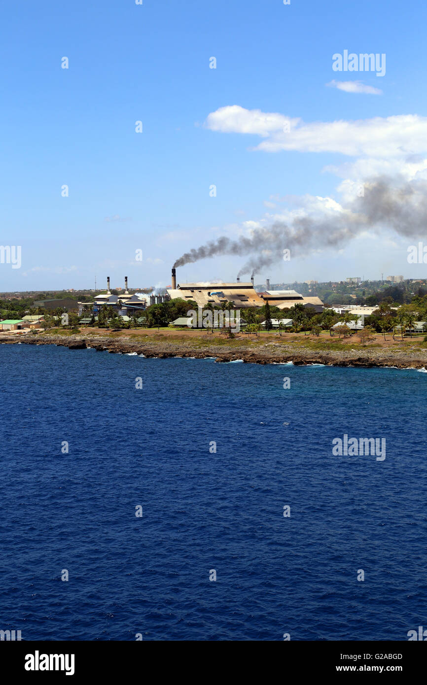 Zuckerrohr Fabrik Verarbeitung, La Romana, Dominikanische Republik Stockfoto