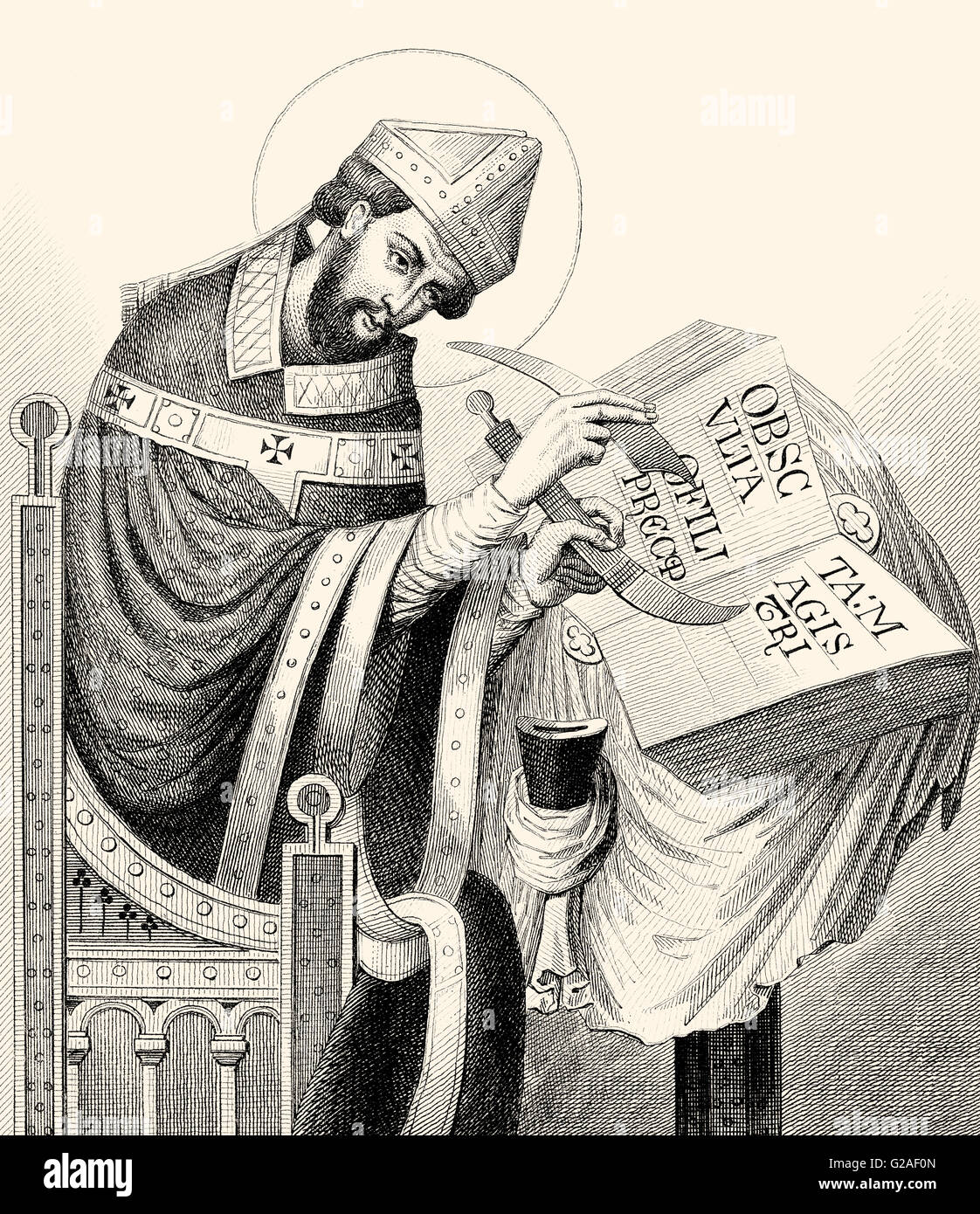 St. Dunstan, Erzbischof von Canterbury, ca. 909-988 Stockfoto