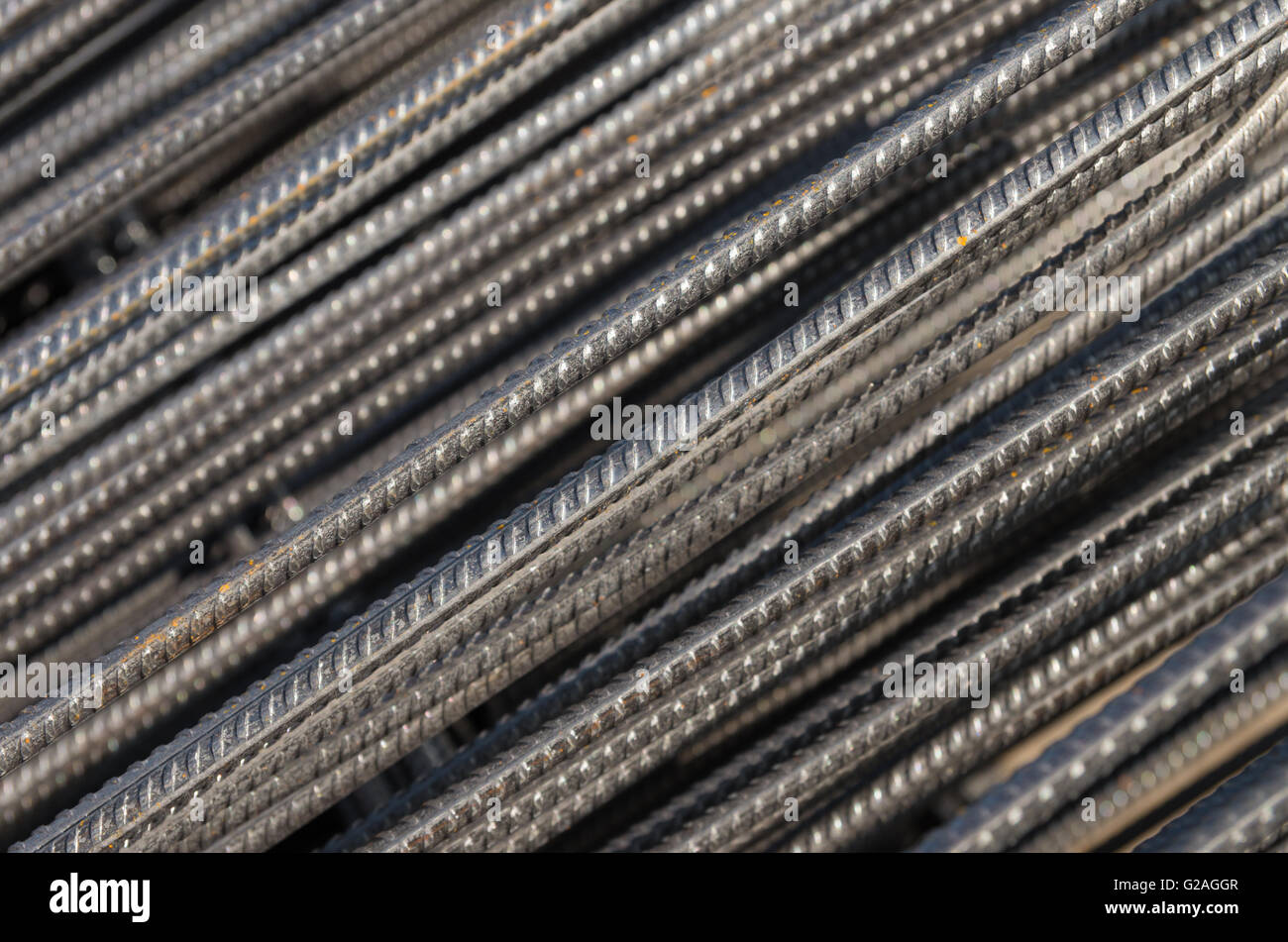 Nahaufnahme von Stahl Matratze für Beton Bewehrung in der Bauindustrie verwendet Stockfoto