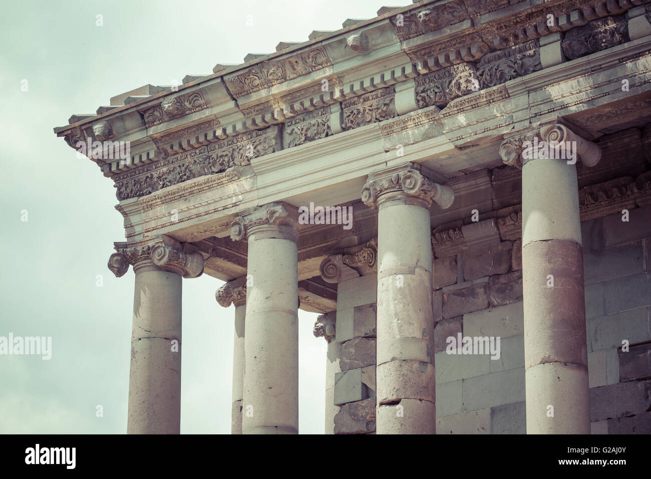 Alten Garni heidnischen Tempel, der hellenistische Tempel in Armenien Stockfoto