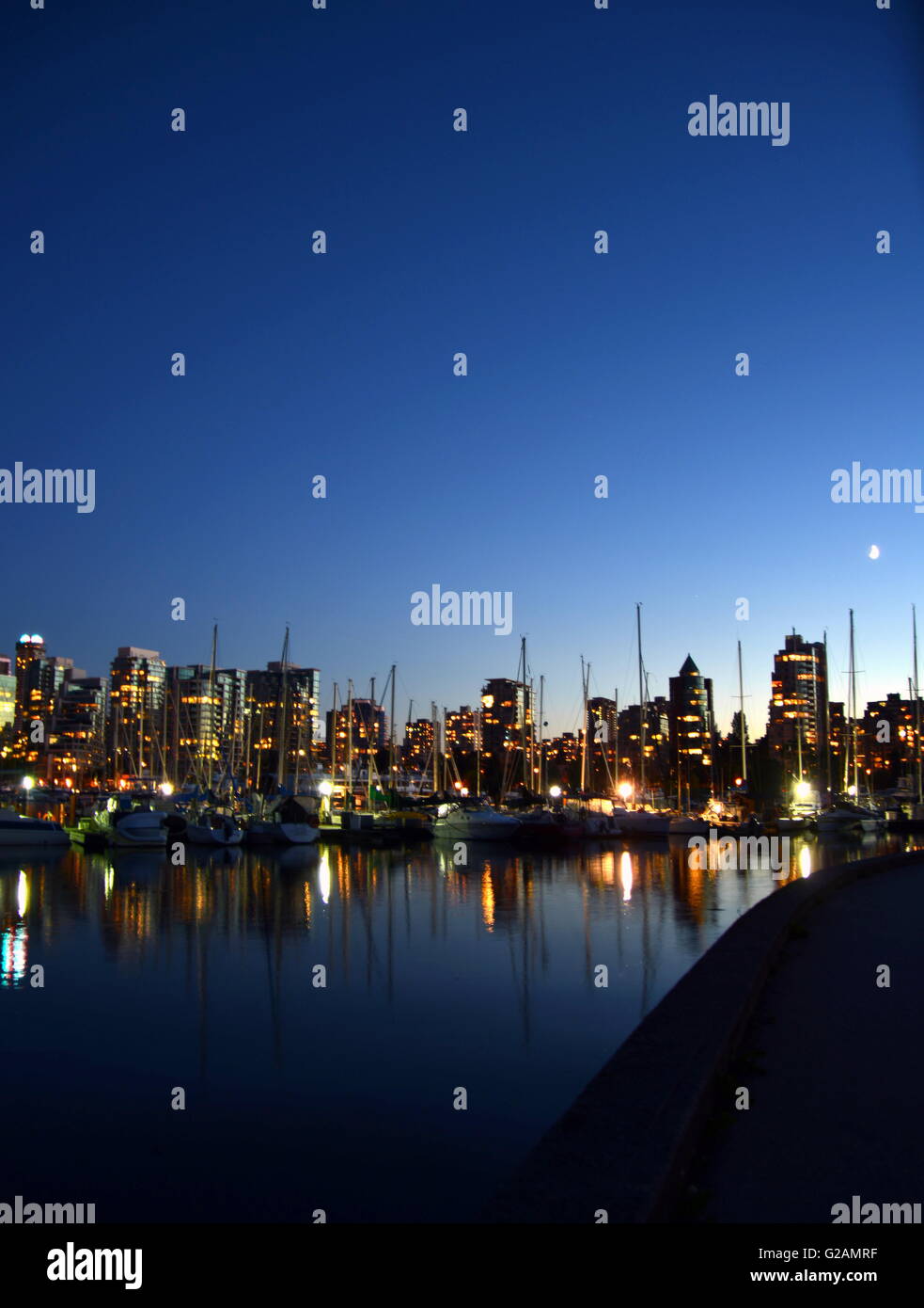 Nacht der Hafen Vancouver, BC, Kanada 3 Stockfoto