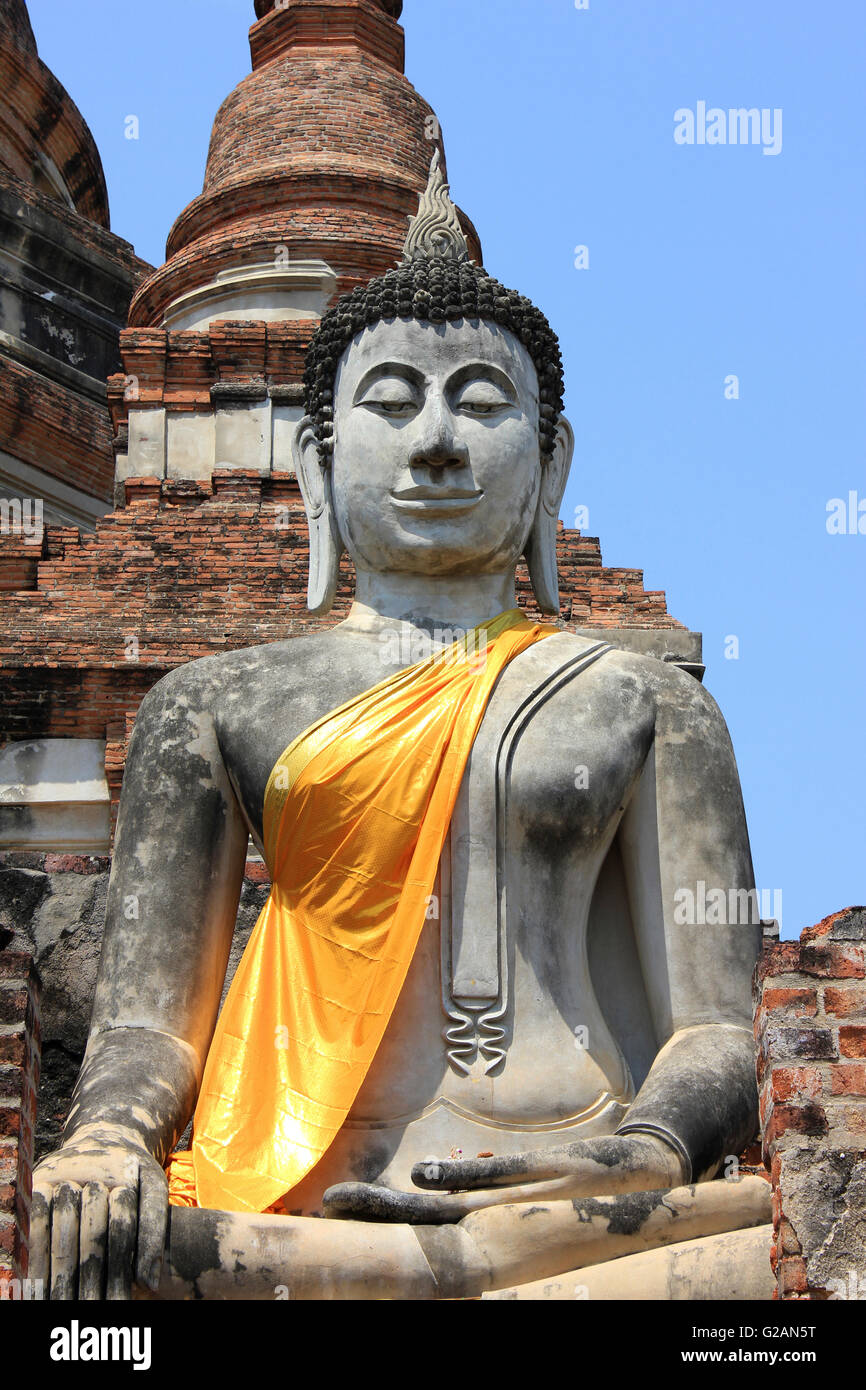 Wat Yai Chai Mongkons, buddhistische Tempel, Thailand Stockfoto