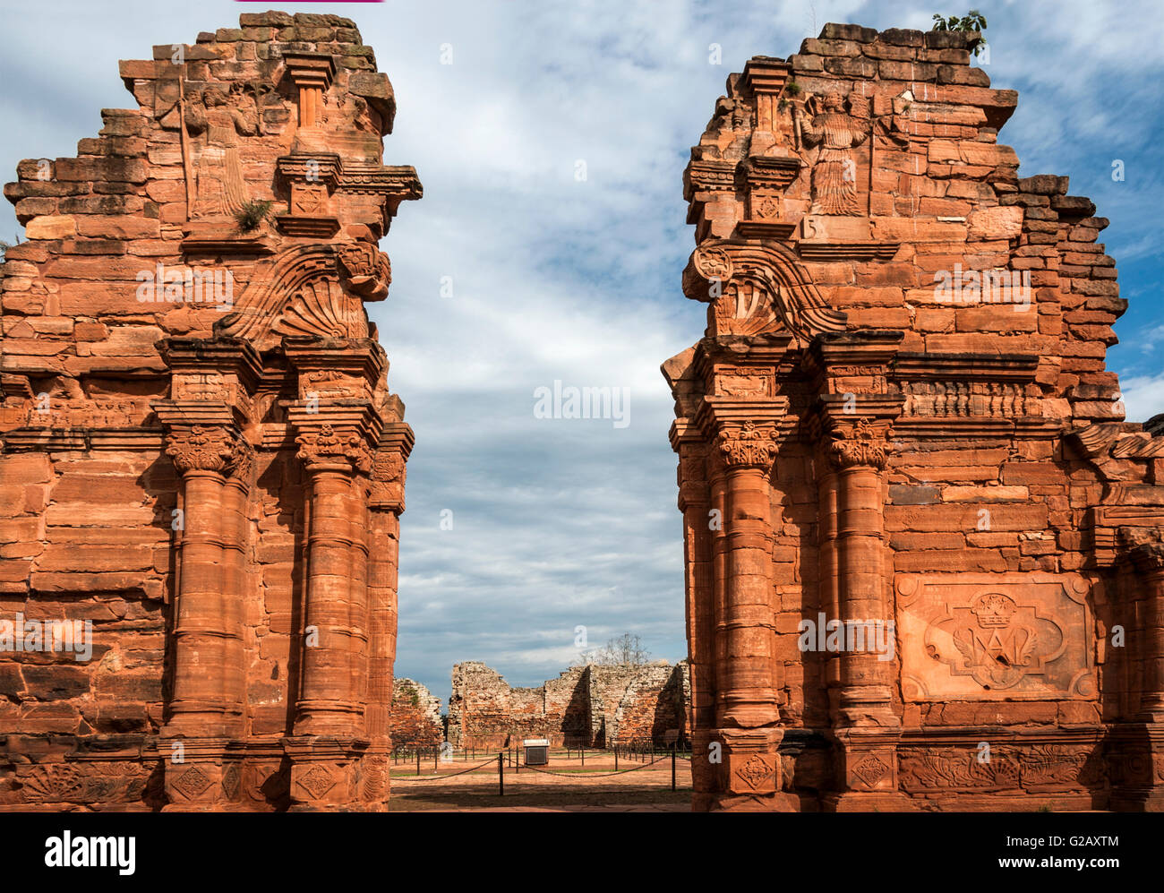 San Ignacio-Mini-Mission gegründet 1632 von den Jesuiten, Provinz Misiones, Argentinien Stockfoto