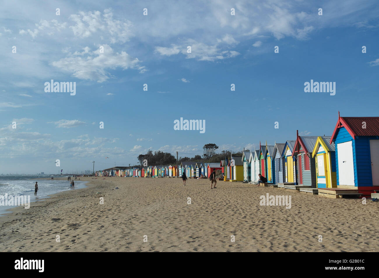 Brighton Strandhütten in der Nähe von Melbourne - Australien Stockfoto