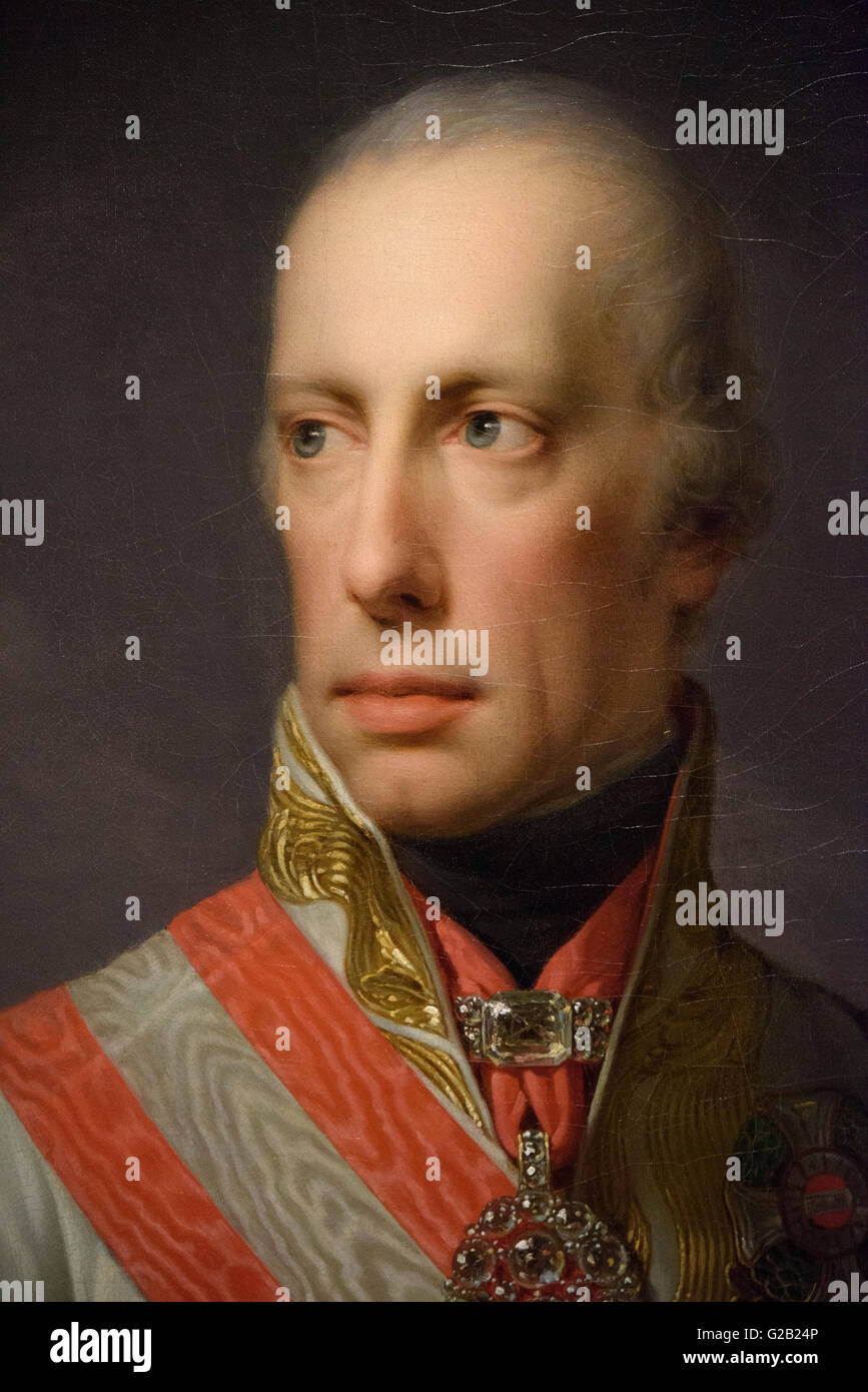 Johann Baptist Lampi der jüngere (1775 – 1837), Porträt von Kaiser Franz i. von Österreich (1768-1835), 1816. Stockfoto
