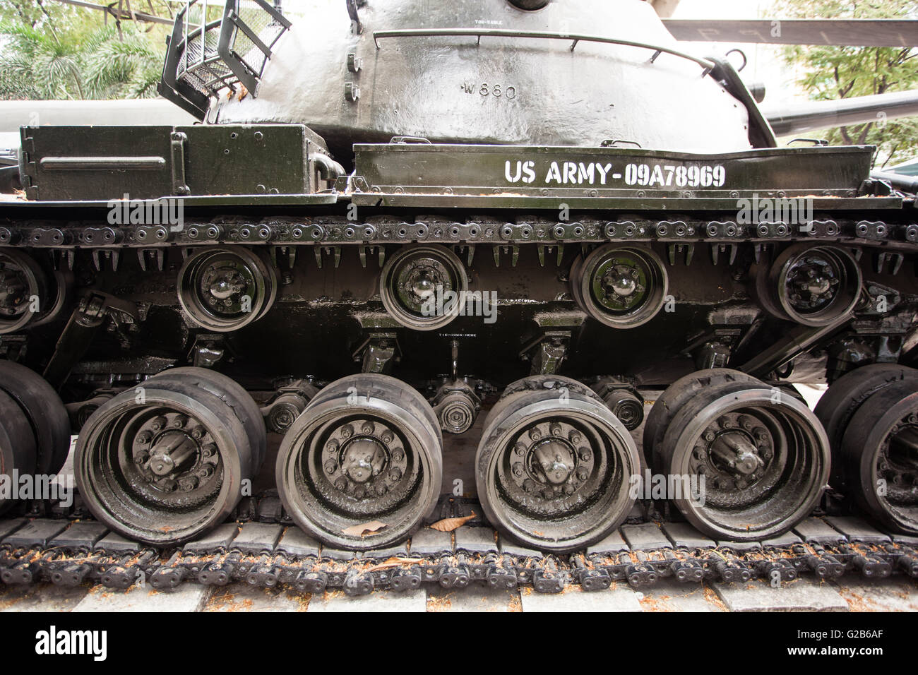 US-Armee Tank War Remnants Museum, Ho-Chi-Minh-Stadt, Vietnam. Stockfoto