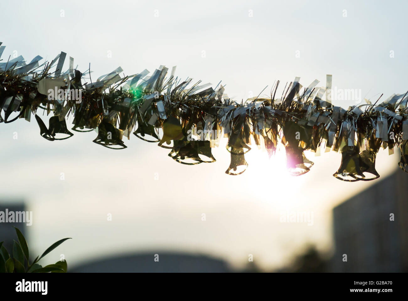 Einen Urlaub Hintergrund im Sonnenuntergang. Stockfoto