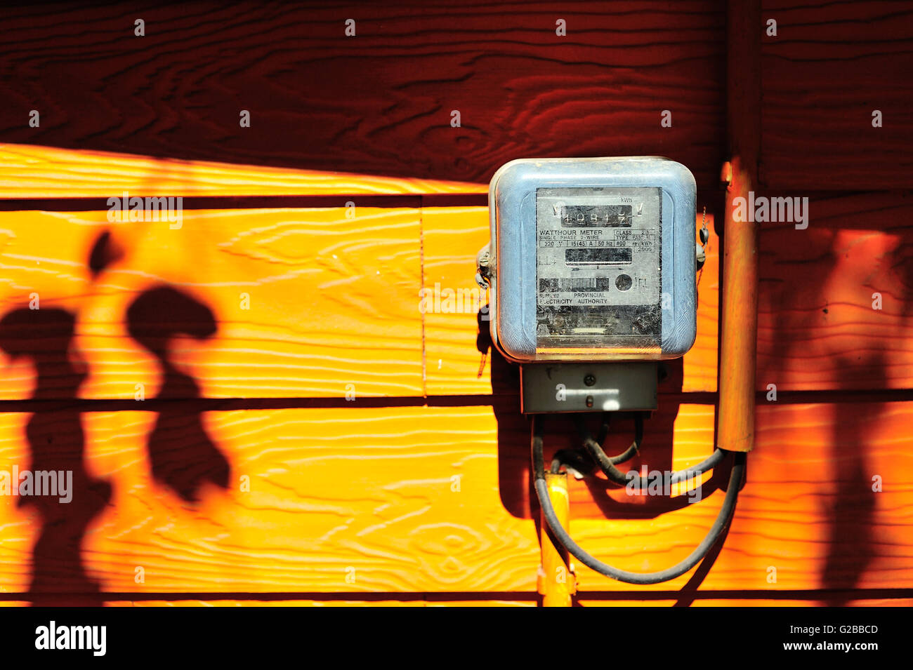 Ein Smart Meter in weiches Licht. Stockfoto