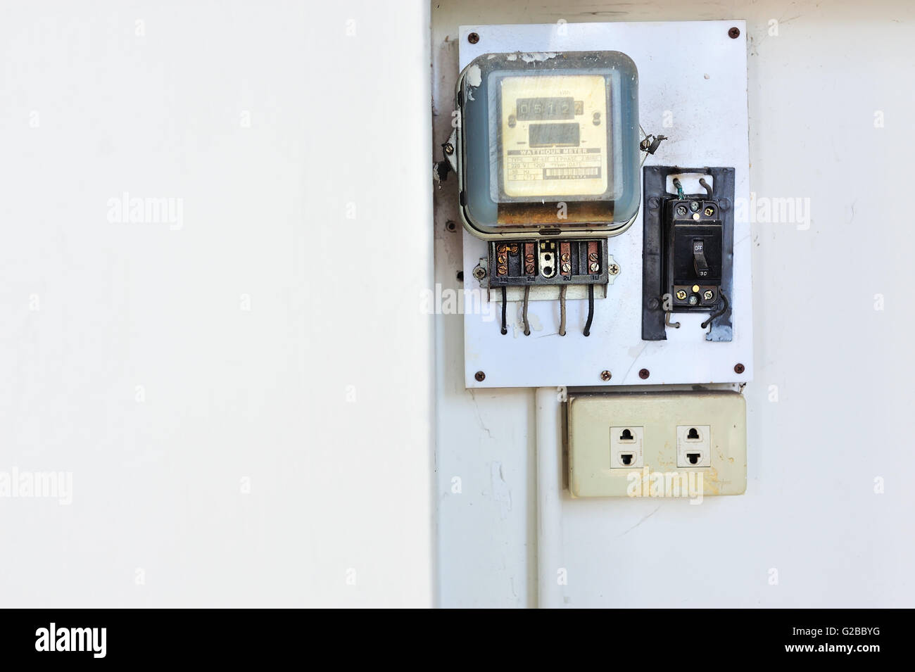 Ein Smart Meter in weiches Licht. Stockfoto