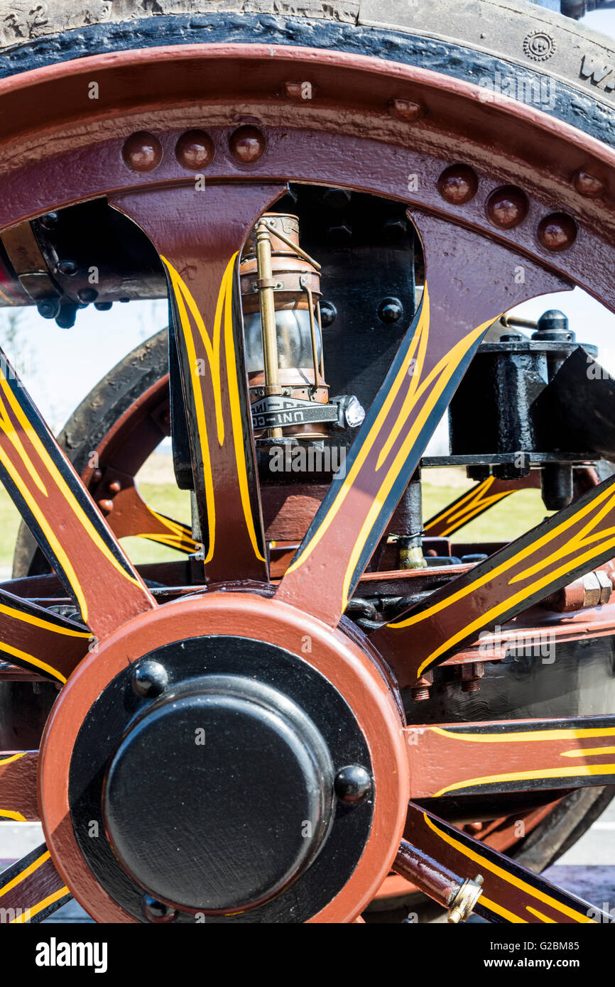 Detail von Fowler Compound Traktion Steam Engine, benannt Kilmolin Prinzessin Stockfoto