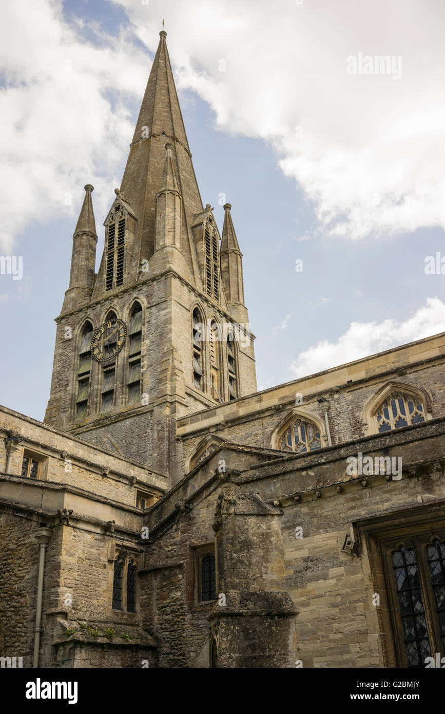 Die anglikanische Kirche Pfarrkirche St. Mary die Jungfrau in Witney in Oxfordshire Stockfoto