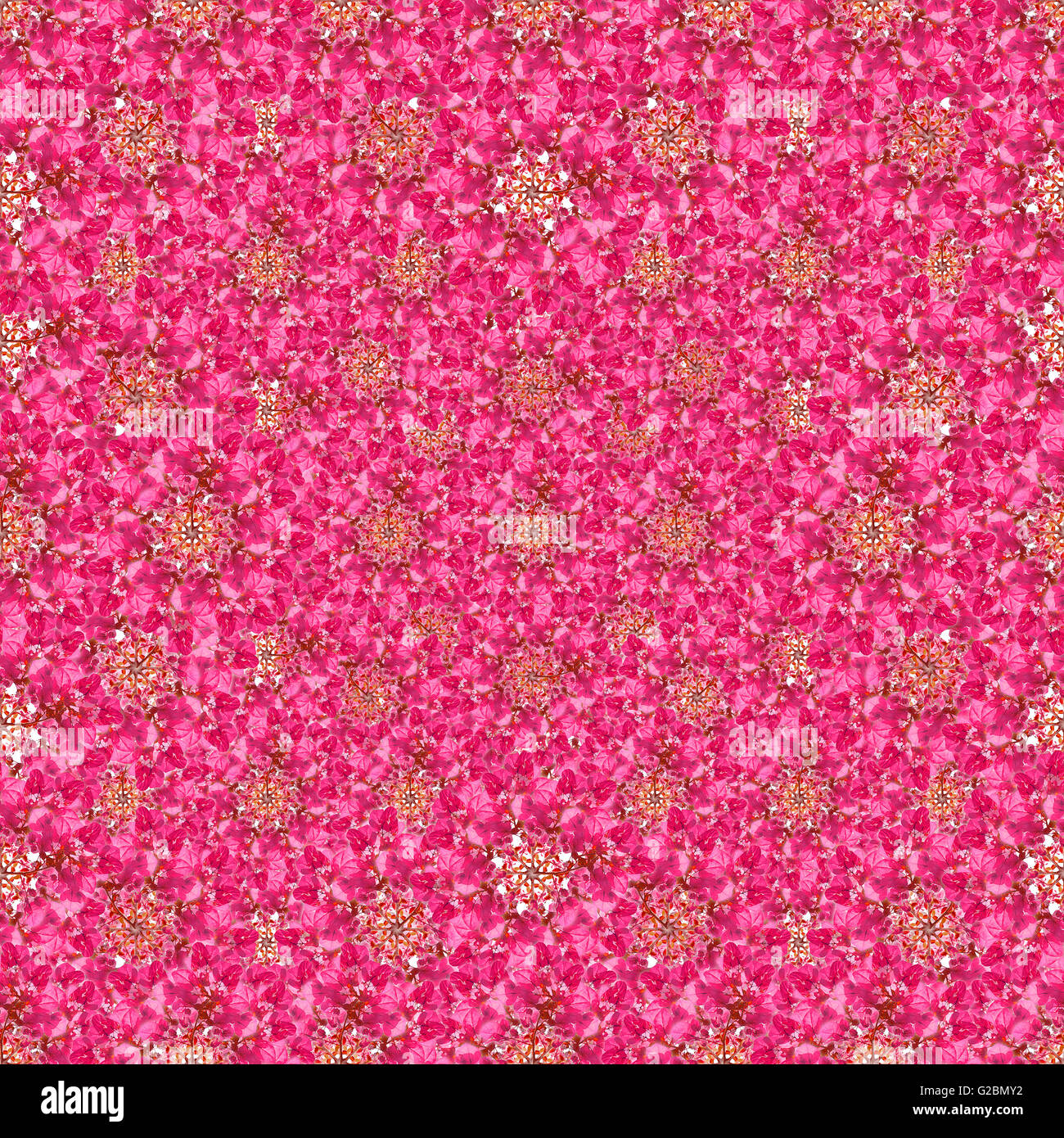 Digitale Collage und Manipulation Technik ditsy floral Collage Motiv Musterdesign Mosaik in gemischten Farben Stockfoto