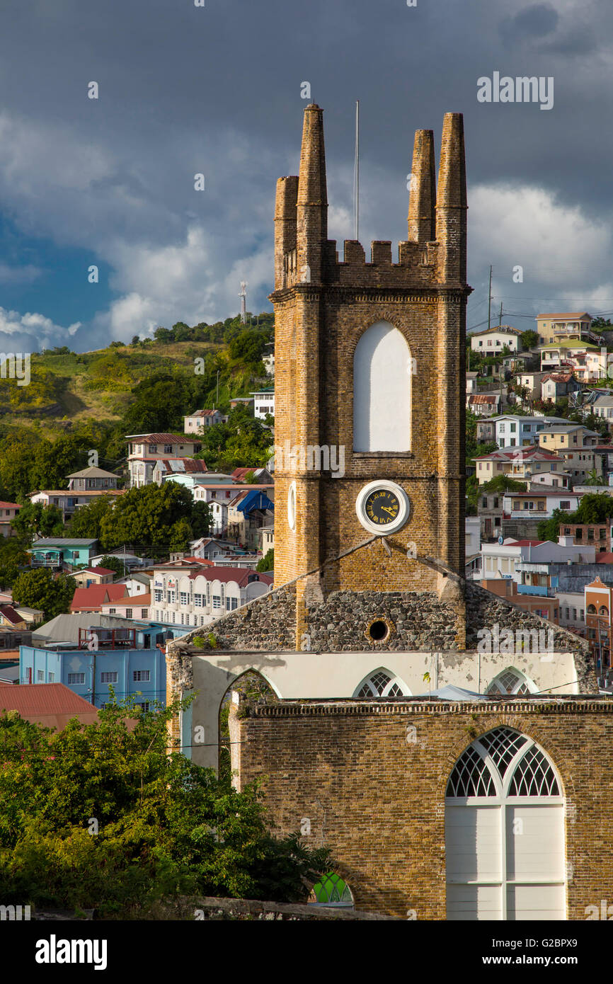 Ruinen der St. Andrews (Scot) Presbyterian Church, St Georges, Grenada, West Indies Stockfoto