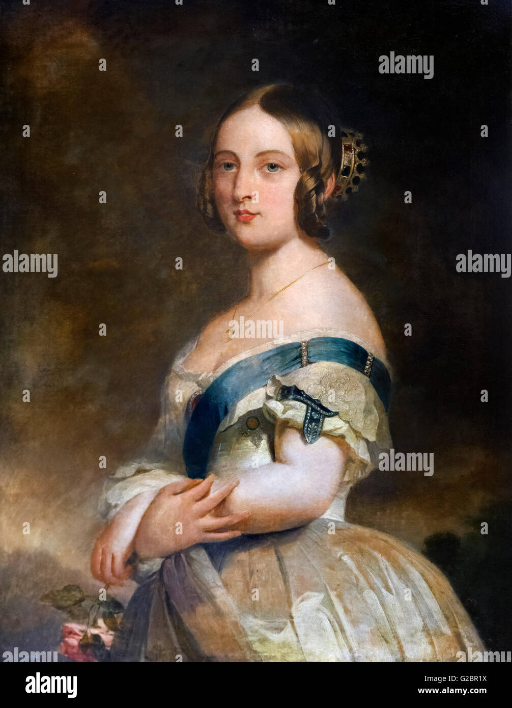 photo Pictures Of Young Queen Victoria Of England https www alamy de stockfoto konigin victoria von england als junge frau portrat von franz xaver winterhalter ol auf leinwand c1840 t 104751078 html